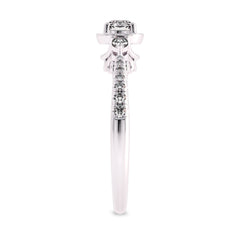 5/8 CT. Three Stone Style Two Tone Lab Created Diamond Engagement Ring