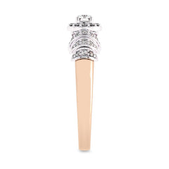 1/2 CT Round Lab Created Diamond Halo Engagement Ring