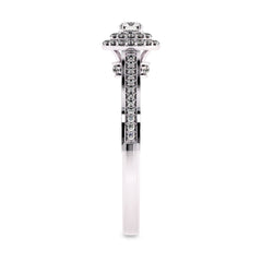 1/2 CT Round Lab Created Diamond Double Halo Engagement Ring