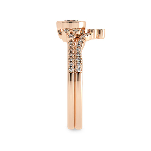 5/8 CT Vintage Lab Created Diamond Bridal Set