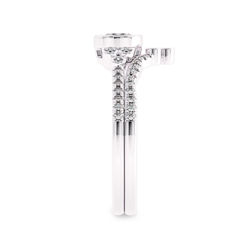 5/8 CT Vintage Lab Created Diamond Bridal Set