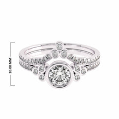 5/8 CT Vintage Lab Created Diamond Bridal Set