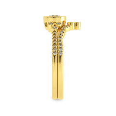 5/8 CT Vintage Lab Created Diamond Bridal Set