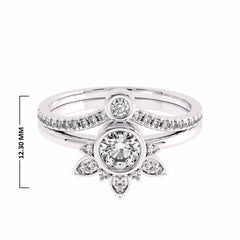 1/2 CT Vintage Lab Created Diamond Bridal Set