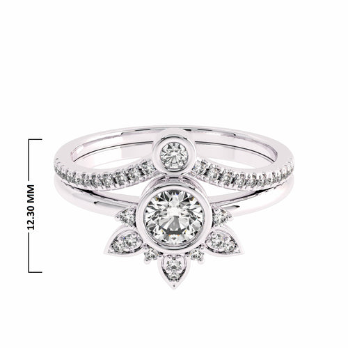 1/2 CT Vintage Lab Created Diamond Bridal Set