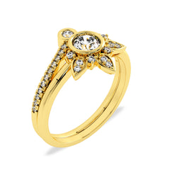 1/2 CT Vintage Lab Created Diamond Bridal Set