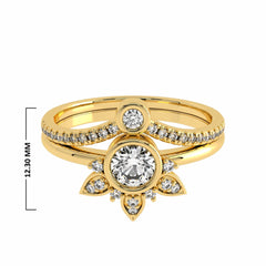 1/2 CT Vintage Lab Created Diamond Bridal Set