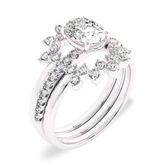 1 1/4 CT Lab Created Diamond Minimalist Bridal set