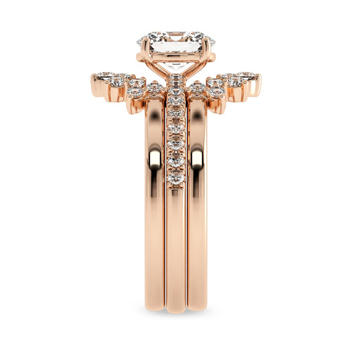 1 1/4 CT Lab Created Diamond Minimalist Bridal set