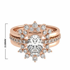 1 1/4 CT Lab Created Diamond Minimalist Bridal set