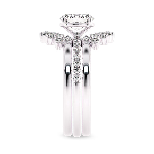 1 1/4 CT Lab Created Diamond Minimalist Bridal set