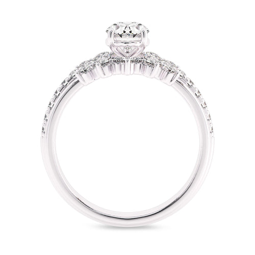 1 1/4 CT Lab Created Diamond Minimalist Bridal set