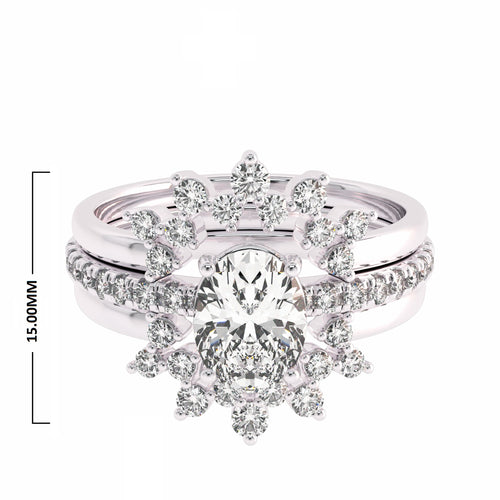 1 1/4 CT Lab Created Diamond Minimalist Bridal set