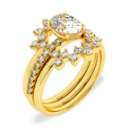 1 1/4 CT Lab Created Diamond Minimalist Bridal set