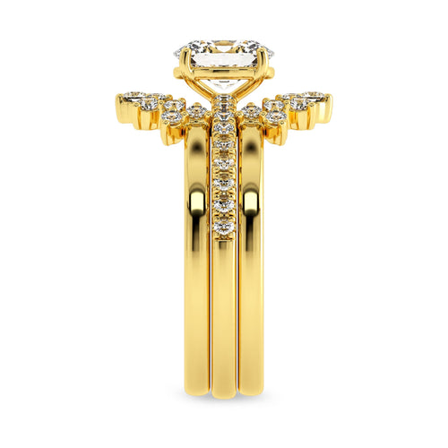 1 1/4 CT Lab Created Diamond Minimalist Bridal set