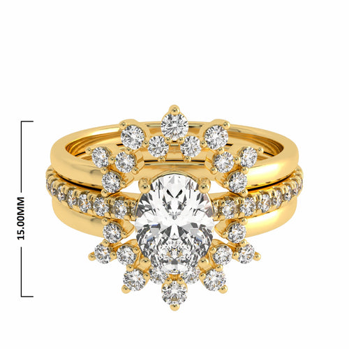 1 1/4 CT Lab Created Diamond Minimalist Bridal set