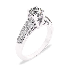 7/8 CT. Classic Pave Two Tone Engagement Ring