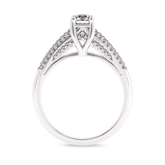 7/8 CT. Classic Pave Two Tone Engagement Ring
