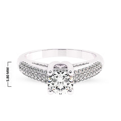 7/8 CT. Classic Pave Two Tone Engagement Ring
