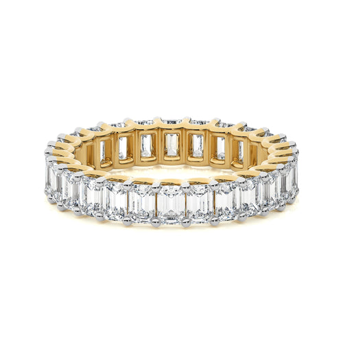 4 CT. Emerald Cut Lab created Diamond Full Eternity Band