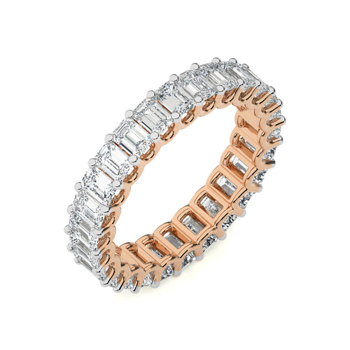 4 CT. Emerald Cut Lab created Diamond Full Eternity Band