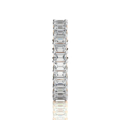 4 CT. Emerald Cut Lab created Diamond Full Eternity Band