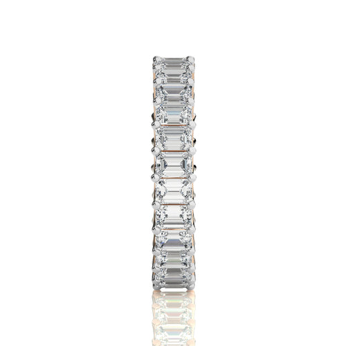 4 CT. Emerald Cut Natural Diamond Full Eternity Band