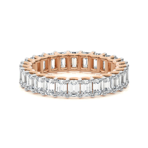 4 CT. Emerald Cut Natural Diamond Full Eternity Band