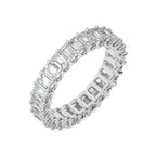 4 CT. Emerald Cut Lab created Diamond Full Eternity Band