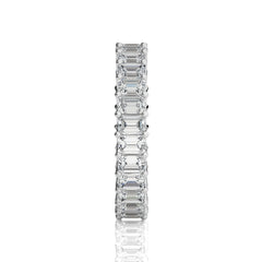 4 CT. Emerald Cut Lab created Diamond Full Eternity Band