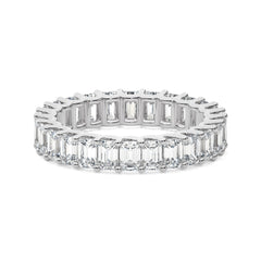 4 CT. Emerald Cut Lab created Diamond Full Eternity Band