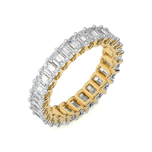 4 CT. Emerald Cut Lab created Diamond Full Eternity Band