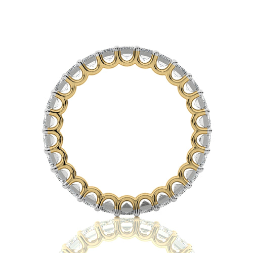 4 CT. Emerald Cut Natural Diamond Full Eternity Band