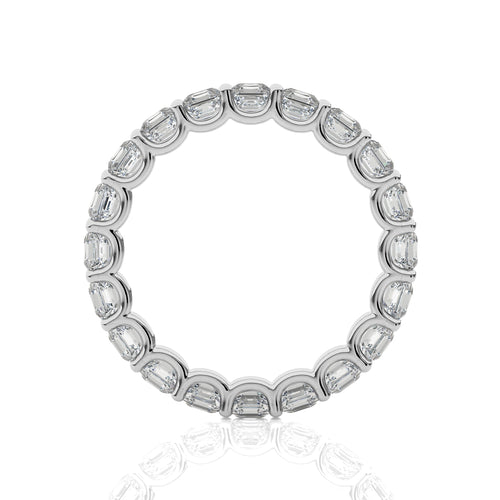 4 CT. Asscher Cut Natural Diamond Full Eternity Band