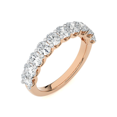 1/5 CT. Oval Natural Half Eternity Band
