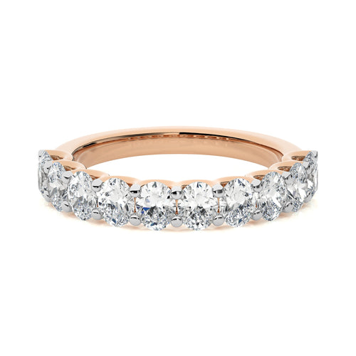 1/5 CT. Oval Natural Half Eternity Band