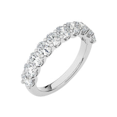 1/5 CT. Oval Natural Half Eternity Band