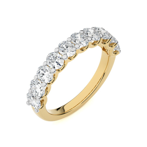 1/5 CT. Oval Natural Half Eternity Band