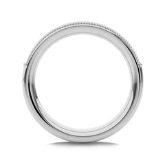 1/2 CT. Vintage Round Natural Diamond and Ruby Half Eternity Band