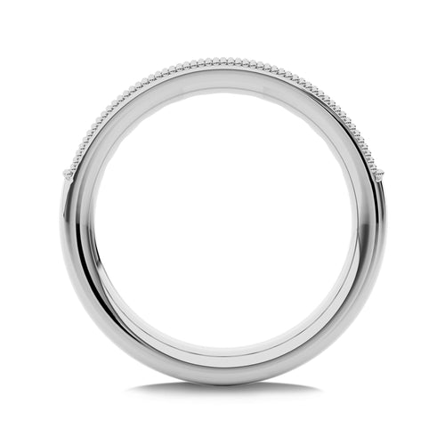 1/2 CT. Vintage Round Natural Diamond and Ruby Half Eternity Band