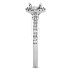 1/3 CT Round Diamond Semi Mount Halo Engagement Ring