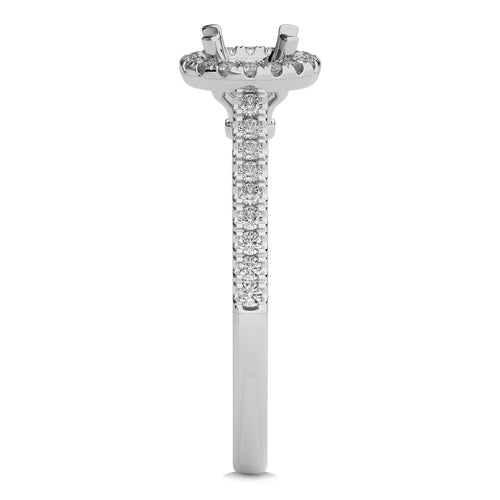 1/3 CT Round Diamond Semi Mount Halo Engagement Ring