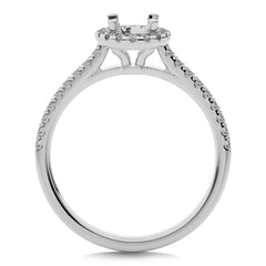 1/3 CT Round Diamond Semi Mount Halo Engagement Ring