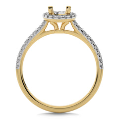 1/3 CT Round Diamond Semi Mount Halo Engagement Ring