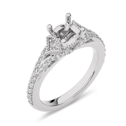1/2 CT Round Dimaond Semi Mount Engagement Ring with Split Shank