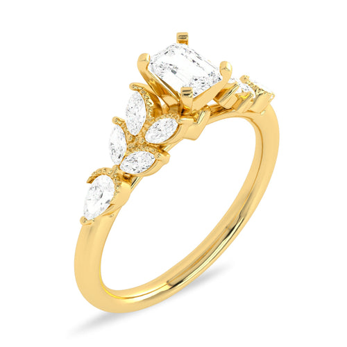 1 CT. Vintage cocktail Lab created diamong Ring.