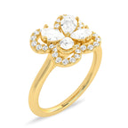 3/4 CT. Pear and Round Lab created Diamond butterfly Ring