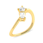 3/8 CT. Twin Lab created Diamond Engagement Ring