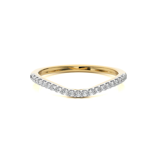1/6 CT. Curve Natural Round Diamond Eternity Band Ring