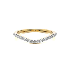 1/6 CT. Curve Natural Round Diamond Eternity Band Ring